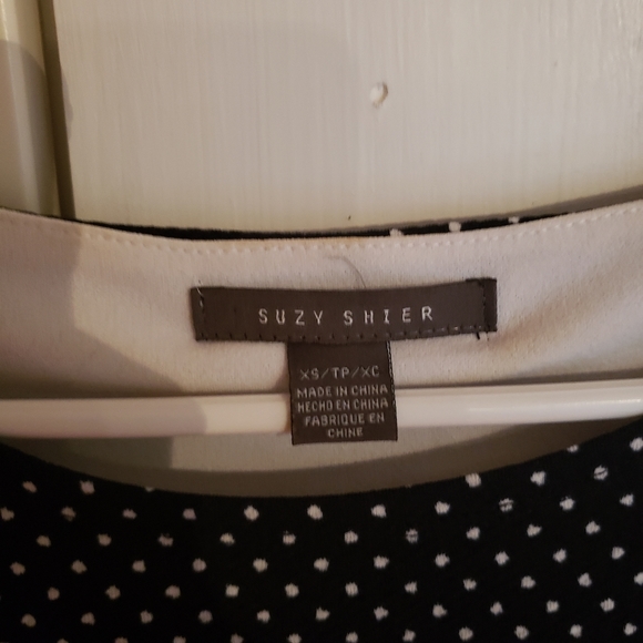 Navy polka dot dress, XS - Picture 3 of 4